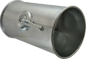 Made in USA 6" ID Galvanized Duct Butterfly Valve 8" Long, 24 Gage 19406-0000-1220 - 03233863