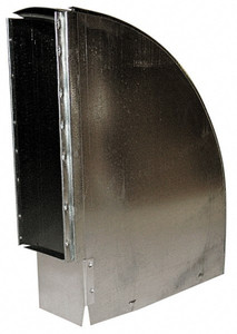 Made in USA Galvanized Duct Flatway 90° Stack El 12" Wide x 3-1/4" High, Standard Gage 21503120 - 03379203