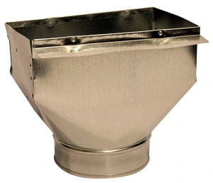 Made in USA 6" ID Galvanized Duct Register Pan 10" Long x 6" Wide, Standard Gage 74561060 - 03379716