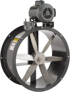 Americraft 1/2 hp 12" Explosion Proof Belt Drive Tube Axial Duct Fan 1,875 CFM at 0 Static Pressure, 3,450 RPM, Single Phase B12 1/2HP 1P XP - 55423545