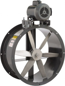 Americraft 5 hp 42" Explosion Proof Belt Drive Tube Axial Duct Fan 26,900 CFM at 0 Static Pressure, 850 RPM, Three Phase BPR42 5HP 3P XP - 55423628