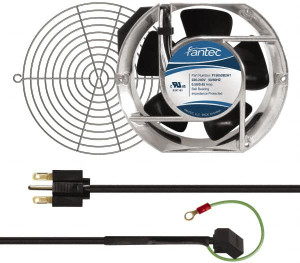 Value Collection 230 Volts, AC, 240 CFM, Oval Tube Axial Fan Kit 0.12/0.16 Amp Rating, 151mm High x 172mm Wide x 51mm Deep, Includes Fan, Fan Guard, Fan Cord CAB807 - 44905883