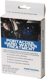 Portacool 4 x30 Day, Evaporative Cooler Mineral Treatment 5-1/2" Long x 3/4" Wide x 3-3/4" High, For Use with All Portacool Units PARPACHWTB00 - 42324764