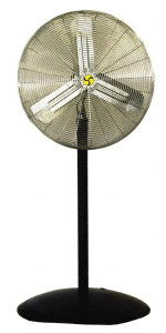 Airmaster Fan 24" Blade, 1/3 hp, 4,062, 4,699 & 5,548 CFM, Oscillating Industrial Circulation Fan Pedestal, 115 Volts, 2.5 Amps, 3 Speed 71567 - 87672598