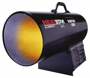 HeatStar 35,000 BTU Rating, Propane Forced Air Heater 800 Sq Ft Max Heating Area, 20 Lb Capacity, Fuel with Propane HS35FA - 93178804