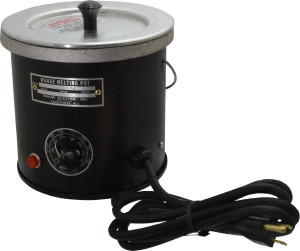 Waage Electric 1 Qt, 3-1/2" Deep, 150 to 450°F, Dip Coat Pot 5" ID, 115 Volts, 600 Watts WP2A-19-1 - 31734023