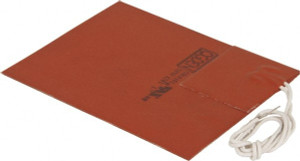 Value Collection 5" Long x 4" Wide, Rectangular, Silicon Rubber, Standard Heat Blanket 120 Volt, Plain Back, Use with Metal Containers SR4101 - 03157633