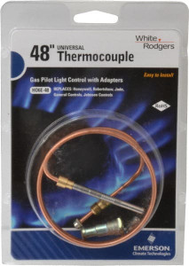 White-Rodgers 48" Lead Length Universal Replacement HVAC Thermocouple Universal Connection H06E048S1 - 05287313
