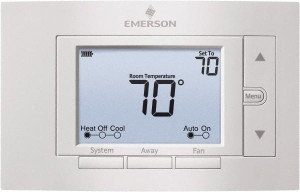 White-Rodgers 50 to 99°F, 2 Heat, 2 Cool, Digital Nonprogrammable Thermostat 20 to 30 Volts, 1.77" Inside Depth x 1.77" Inside Height x 5-1/4" Inside Width, Horizontal Mount 1F85U-22NP - 54844584