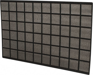 Flanders Precisionaire 15" High x 24" Wide x 1/4" Deep, Foam Air Filter Media Pad MERV 4, 20 to 30% Capture Efficiency, 60 to 80 Arrestance Efficiency, 300 Max FPM, 180°F Max, Use with Window Air Conditioners KK1000 - 32976235