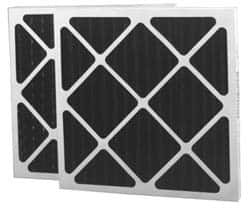 Made in USA 12 x 24 x 4", MERV 8, 70% Efficiency, Wire-Backed Pleated Air Filter Cotton/Polyester & Activated Carbon, Beverage Board Frame, 500 Max FPM, 1,000 CFM, High Capacity, Use with Any Unit 102-790-023 - 76935733