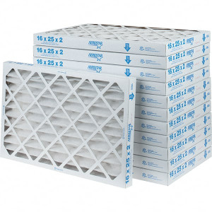 PRO-SOURCE 16 x 25 x 2", MERV 8, 35% Efficiency, Wire-Backed Pleated Air Filter Synthetic, Paperboard Frame, 500 Max FPM, 1,050 CFM, Use with Any Unit PRO10386 - 40102790