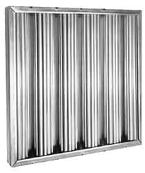 Made in USA 25" High x 16" Wide x 2" Deep HVAC Grease Filter 24 Gauge Galvanized Steel, Bail Handle, 450°F Max Working Temp 6307 - 04519229