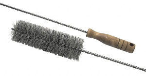 Schaefer Brush 2" Diam, 6" Bristle Length, Boiler & Furnace Fiber Brush Standard Wood Handle, 42" OAL 76235 - 60514361