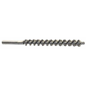 Schaefer Brush 4" Brush Length, 11/16" Diam, Double Stem, Single Spiral Tube Brush 6-1/4" Long, Stainless Steel, 12-24 Female Connection 43519 - 48686190