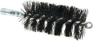 Schaefer Brush 5" Brush Length, 2-1/4" Diam, Nylon Single Stem, Single Spiral Tube Brush 7-1/4" Long, Nylon, 1/4" NPSM Male Connection 43748 - 82947565