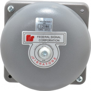 Federal Signal 4" Diam, 120 Volt Bell 0.08 Amps, 98 Decibles at 10 ft., Vibrating 504-120-1 - 54028071