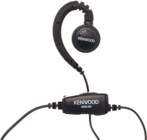 Kenwood Ear Hanger, Push to Talk Microphone C-Ring Headset Black, Use with Protalk Series Two Way Radios KHS-31C - 55963227