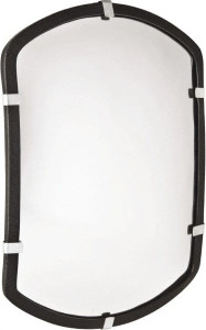PRO-SAFE Indoor & Outdoor Rectangular Convex Safety, Traffic & Inspection Mirrors Acrylic Lens, Laminated Hardboard Backing, 16" High, 20 ft. Max Covered Distance PLXR-1626 - 01219492