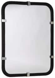 PRO-SAFE Indoor/Outdoor Rectangular Flat Safety, Traffic & Inspection Mirrors Shatter-Resistant Glass Lens, Laminated Hardboard Backing, 16" High FSCR-1624 - 01219724