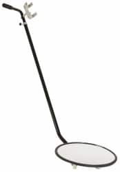 PRO-SAFE Indoor Round Portable Inspection Safety, Traffic & Inspection Mirrors Glass Lens, Steel Backing, 11" Diam x 36-60" High IR-91/M - 01220003