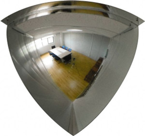 PRO-SAFE Indoor/Outdoor Quarter Dome Dome Safety, Traffic & Inspection Mirrors Polycarbonate Lens, 18" Diam x 15" High PC-QD-18 - 31160526