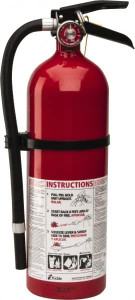 Kidde Fire Safety 5 Lb, 3-A:40-B:C Rated, Dry Chemical Fire Extinguisher 4-1/2" Diam x 16.07" High, 195 psi, 18 ft. Discharge in 15 sec, Rechargeable, Seamless Aluminum Cylinder 466112 - 01797877