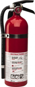 Kidde Fire Safety 5 Lb, 3-A:40-B:C Rated, Dry Chemical Fire Extinguisher 4-1/2" Diam x 16.07" High, 195 psi, 18 ft. Discharge in 15 sec, Rechargeable, Seamless Aluminum Cylinder 466112-01 - 01797885