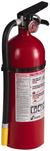 Kidde Fire Safety 5 Lb, 3-A:40-B:C Rated, Dry Chemical Fire Extinguisher 4-1/2" Diam x 16.07" High, 195 psi, 18 ft. Discharge in 15 sec, Rechargeable, Seamless Aluminum Cylinder 466425 - 85587038