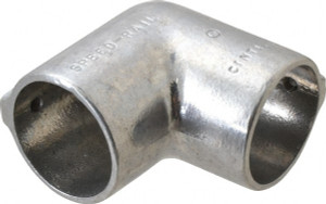 Hollaender 2" Pipe, 90° Elbow, Aluminum Alloy Elbow Pipe Rail Fitting Bright Finish 3-9 - 04206595