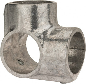 Hollaender 1-1/4" Pipe, Side Outlet Tee-E, Aluminum Alloy Tee Pipe Rail Fitting Bright Finish 11E-7 - 71928501