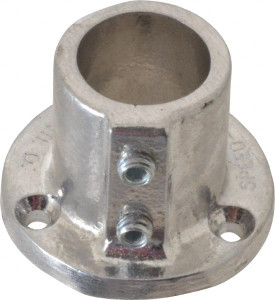 Hollaender 1" Pipe, Base Flange, Aluminum Alloy Flange Pipe Rail Fitting Bright Finish 42-6 - 93164341