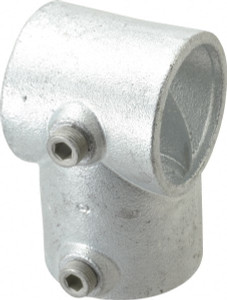 Kee Safety 2" Pipe, Single Socket Tee, Malleable Iron Tee Pipe Rail Fitting Galvanized Finish 10-9 - 89818041