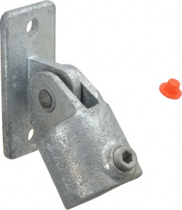 Kee Safety 1-1/2" Pipe, Swivel Flange, Malleable Iron Flange Pipe Rail Fitting Galvanized Finish C58-8 - 89818587