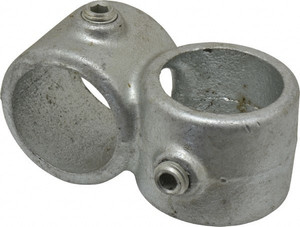 PRO-SAFE 1-1/4" Pipe, Crossover, Malleable Iron Cross Pipe Rail Fitting Galvanized Finish CVB0610-68 - 62154125