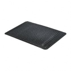 PRO-SAFE 3 ft. Long x 2 ft. Wide x 1" Thick Dry Environment Heavy Duty Anti-Fatigue Matting Diamond-Plate Pattern, Black, Vinyl Surface with Vinyl Sponge Base, Beveled on 4 Sides 3926709002X3 - 88267547