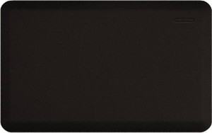 Smart Step 32" Long x 20" Wide x 3/4" Thick Dry Environment Light Duty Anti-Fatigue Matting Smooth Pattern, Black, Urethane Surface with Urethane Sponge Base, Beveled on 4 Sides ES3220BLK - 31159882