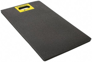 Wearwell 30" Long x 17" Wide x 7/8" Thick Dry Environment Heavy Duty Anti-Fatigue Matting Rough Pattern, Black, Vinyl Surface with Nitrile Blend Base, Straight Edges 518.78X17X30BK - 00997650