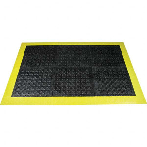 Ergo Advantage Anti-Fatigue Modular Matting Tiles, Type: Matting Tiles, Dry or Wet Environment: Wet, Drainage Holes: No, Traffic Type: Heavy Duty, Base Material: PVC, Surface Pattern: Raised Squares/Domes AG1BZ2 - 18962464