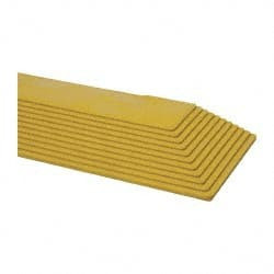 Wearwell 39" Long x 3" Wide x 5/8" Thick, Anti-Fatigue Modular Matting Ramp Edge Female, Yellow, For Dry & Wet Areas, Series 572 572.EDGINGFGRYL - 62686241