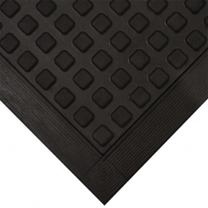Wearwell 5 ft. Long x 2 ft. Wide x 5/8" Thick, Anti-Fatigue Modular Matting Tiles 1 Interlocking Side, Black, For Dry Areas, Series 502 502.58X2X5CBK - 74166331