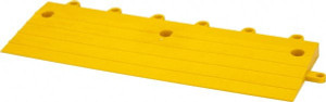 Wearwell 18" Long x 6" Wide x 7/8" Thick, Anti-Fatigue Modular Matting Ramp Edge Male, 2 Interlocking Sides, Yellow, For Dry & Wet Areas, Series 560 560.78X6X18YL - 75330688
