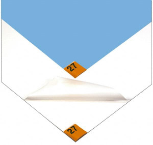 Wearwell 45" Long x 24" Wide x 1/8" Thick, Dry Environment, Smooth Pattern Clean Room Matting Tacky Sheets, Blue, 30 Layers per Mat, Series 095 095.24X45MATBL - 84808195