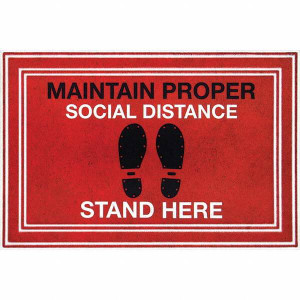 PRO-SAFE 3 ft. Long x 2 ft. Wide Poly-Blended Carpet, Ribbed Entrance Matting Indoor & Outdoor, Light Traffic, Recycled Rubber Base, Red 39845287924X36 - 15127293