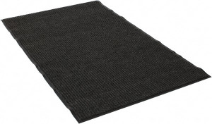 PRO-SAFE 5 ft. Long x 3 ft. Wide, Poly Blended Carpet Surface, Ribbed Entrance Matting 5/16" Thick, Indoor, Medium Traffic, Vinyl Base, Gray 0103317023X5 - 88266143