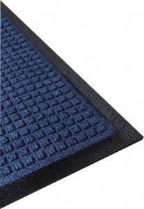PRO-SAFE 5 ft. Long x 3 ft. Wide, Poly Blended Carpet Surface, Raised Waffle Pattern Entrance Matting 1/4" Thick, Indoor, Heavy Traffic, Nitrile Rubber Base, Black 7603519023X5 - 88267935