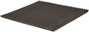 American Acoustical Products 54" x 54" x 2" Polyurethane Foam Sheet Contoured Surface, PSA Backing, Gray, ASTM HC2.00ACVA5454 - 01925502