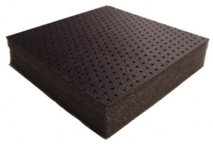 American Acoustical Products 54" x 24" x 1/2" Polyurethane Foam Sheet Perforated Vinyl Surface, Plain Backing, -40 to 225°F, Gray, ASTM HC0.50ABP2454 - 01925643