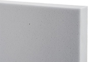 American Acoustical Products 48" x 24" x 2" Melamine Foam Sheet Plain Surface, Plain Backing, -45 to 302°F, Gray, ASTM HC2.0M2448 - 01926070