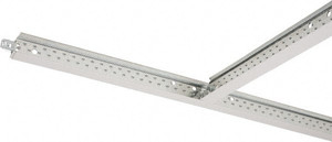Armstrong World Industries Pack of (20) Prelude 144" x 15/16" x 1-11/16" Hot-Dipped Galvanized Steel Main Beams Plain Backing, 32 to 120°F, White, ASTM C636 BP8300XRWHN - 35670868